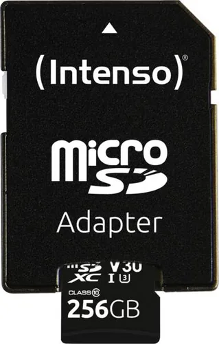 INTENSO Micro SDXC Card PRO 256GB 3433492 with adapter, UHS-I