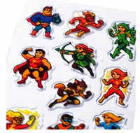 Herma Stickers Motivsticker Superhelden, Transpuffy 1 Blatt / 10 Sticker - Motiv: Superheld