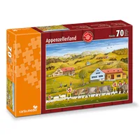 Carta.Media Puzzle Appenzellerland 70 Teile - Motiv: Stadt / Land - Altersempfehlung ab: 5 Jahren - Tiefe: 21 cm - Breite: 29 cm - Effekte: Keine - Nachhaltigkeit: Nicht angegeben