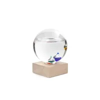 Kikkerland Aufsteller Galileo Thermometer aus Glas - Produkttyp: Aufsteller - Motiv: Ohne Motiv - Detailfarbe: Nature - Transparent - Detailmaterial: Glas - Holz - Stahl - Grundmaterial: Glas - Holz - Metall