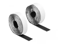 Delock Klettband-Rolle 5m x 25 mm Haft und Flauschband Schwarz - Breite: 25 mm - Länge: 5 m - Produkttyp: Klettband - Ausstattung Kabelmanagement: Zuschneidbar - Set - Selbstklebend - Verpackungseinheit: 1 Stück - Material: Kunststoff