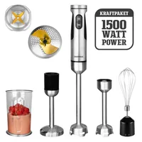 Gastroback Stabmixer Professional Silber - Motorleistung: 1500 W - Funktionen: Pürieren - Schlagen - Turbo-Funktion - Zerkleinern - Detailfarbe: Silber - Kabelgebunden: Ja - Set: Ja