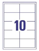 Avery Zweckform Universal-Etiketten 3679 97 x 55 mm, 100 Blatt - Klebehaftung: Permanent - Drucker Kompatibilität: Laser - Inkjet - Anzahl Blatt: 100 × - Papierformat: A4 - Anzahl Etiketten: 1000 - Etikettengrösse: 97 x 55 mm