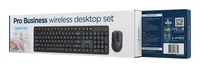 Gembird Silent key Pro Business wireless desktop set, black, US layout