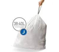 Simplehuman Müllbeutel J 30-45 Liter, 20 Müllbeutel - Parfümiert: Nein - Volumen: 30 l - 45 l - Trageriemen: Ja - Material: Kunststoff