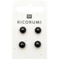 Rico Design Knopfaugen Braun-Schwarz 8.5 mm 4 Stück - Selbstklebend: Nein - Verpackungseinheit: 4 Stück - Detailfarbe: Schwarz - Braun - Produkttyp Kleinteile: Knopfaugen