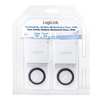 Logilink Zeitschaltuhr, mech. IP44, Outdoor, 2er Set