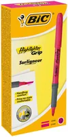 BIC Highlighter Grip marker 12 pc(s) Chisel tip Pink