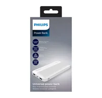 Philips Powerbank DLP7719N/04 10000 mAh - Akkutyp: Lithium-Ion (Li-Ion) - Akkukapazität: 10000 mAh - Detailfarbe: Weiss - USB Ladeanschluss: 3 - USB-C PowerDelivery: Nein - Max. Output USB-C PowerDelivery: 0 W