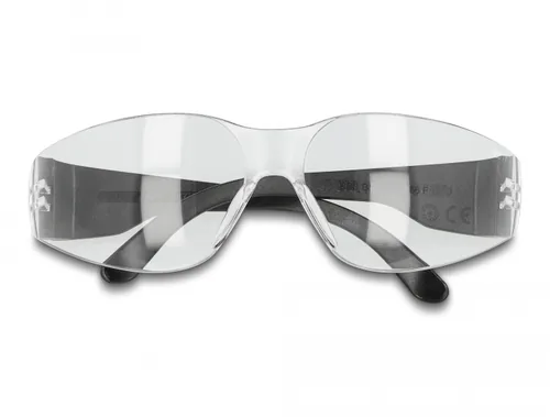 Delock Schutzbrille Sichtscheiben klar, inklusiv Brillentasche Klar - Grössentyp: Normalgrösse - Brillenglasfarbe: Klar - Detailfarbe: Schwarz - Grössensystem: EU - Grösse: Standard cm - Zielgruppe: Unisex
