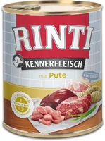 Rinti Nassfutter Kennerfleisch pur Dose Pute, 800 g - Tierbedürfnis: Kein besonderes Bedürfnis - Geschmacksrichtung: Geflügel - Zertifikate: Keine Zertifizierung - Fleischsorte: Pute - Packungsgrösse: 800 g - Futtereigenschaft: Getreidefrei - Ohne künstli