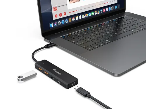 Equip 4-Port USB-C3.2-Hub->2xUSB-A 3.22xUSB-CUSB-C 10Gbps