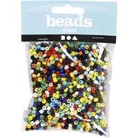 Creativ Company Rocailles-Perlen 130 g, Mehrfarbig - Packungsgrösse: 0 Stück - Durchmesser: 5 mm - Detailfarbe: Mehrfarbig - Perlenart: Glasperlen