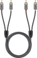 Goobay 65295 audio cable 5 m 2 x RCA Schwarz, Silber