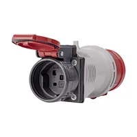 STEFFEN Adapterstecker CEE16/5 - T25 - Detailfarbe: Hellgrau - Rot - Stromanschluss Seite A: CEE 16-5 - Schalter: Nein - Stromanschluss Seite B: T25 - Typ: Kurzadapter