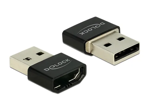 DeLOCK HDMI/USB-A USB graphics adapter Black, Silver