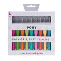 Pony Häkelnadel 9 Stück - Material: Aluminium - Produkttyp: Häkelnadel