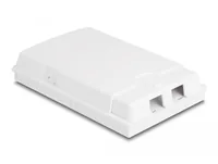DeLOCK Optical Fiber Connection Box for wall mounting for 2 x SC Simplex or LC Duplex white