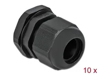 Delock Kabelverschraubung PG19, 28 mm 10 Stück, Schwarz - Gewindetyp: PG19 - Material: Kunststoff