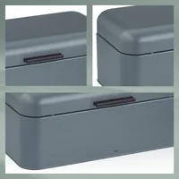 Kela Frisca bread box Rectangular Dark Grey Metal