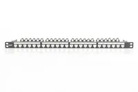 DIGITUS Patchpanel 0,5HE 24-Port Modular geschirmt schwarz