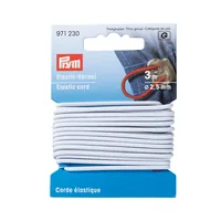 Prym Elastikband Kordel 2.5 mm, Weiss - Verpackungseinheit: 1 Stück - Detailfarbe: Weiss - Produkttyp: Elastikband