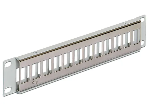 Delock Patchpanel 12 Port, Keystone 10 Rack - Montage: 10 Rack - Anzahl Ports: 12 - Patchpaneltyp: Keystone - Patchpanel Cat: Leerpanel