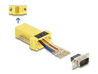 DELOCK Adapter D-Sub9 -> RJ45 StBu Montagesatz gelb
