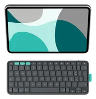 Logitech Tablet Tastatur Cover Flip Folio iPad Pro & Air11 - Verbindungsmöglichkeiten: Bluetooth - Tastaturlayout: QWERTZ (CH) - Kompatible Hersteller: Apple - Bildschirmdiagonale: 11 - Detailfarbe: Grau - Tablet Kompatibilität: iPad Pro 11 (M4/2024) - i