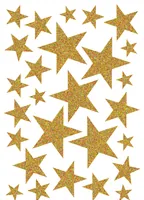 Herma Stickers Weihnachtssticker Sterne 1 Blatt à 27 Sticker, Gold - Verpackungseinheit: 1 Stück - Material: Folie - Detailfarbe: Gold - Produkttyp: Weihnachtssticker