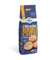 Bauck Mühle Backmischung Wunderbrodchen Original 350 g - Nährwertangabe pro: 100 g - Energiegehalt (in kj): 1669 KJ - Energiegehalt (in kcal): 399 Kcal - Fett: 15 g - Produkttyp: Brot - Davon gesättigte Fettsäuren: 2.2 g