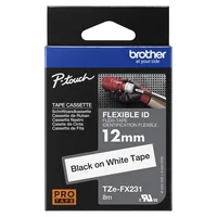 BROTHER P-Touch TZE-FX231 black on white 12mm