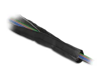 EMV Abschirmgeflechtschlauch mit Klettverschluss hitzebeständig 1 m x 30 mm schwarz