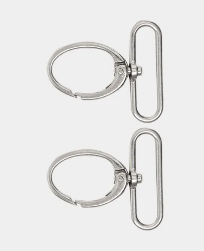 lalana Anhänger mit Karabiner 50 x 45 mm, 2 Stück - Detailfarbe: Silber
