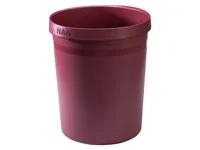 HAN Papierkorb Karma 18 l, Dunkelrot - Fassungsvermögen: 18 l - Höhe: 35 cm - Anzahl Behälter: 1 - Material: Recycling-Kunststoff - Detailfarbe: Dunkelrot - Form: Rund