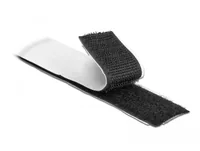 Delock Klettband-Rolle 1 m x 25 mm Haft und Flauschband Schwarz - Breite: 25 mm - Länge: 1 m - Produkttyp: Klettband - Ausstattung Kabelmanagement: Zuschneidbar - Set - Selbstklebend - Verpackungseinheit: 1 Stück - Material: Kunststoff