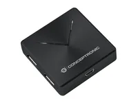 CONCEPTRONIC 4-Port Hub USB-A3.0Mini-B ->4xA3.0 o.Netz. sw