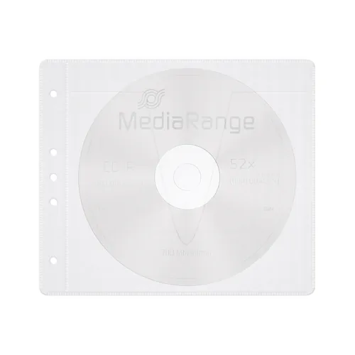 MediaRange Vliestaschen für 2 Disc weiß 50er Pack