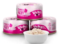 Lucky Lou Nassfutter Extra Food Hühnerfilet in Gelée, 70 g - Tierbedürfnis: Kein besonderes Bedürfnis - Geschmacksrichtung: Geflügel - Zertifikate: Keine Zertifizierung - Fleischsorte: Huhn - Packungsgrösse: 70 g - Futtereigenschaft: Getreidefrei - Ohne k