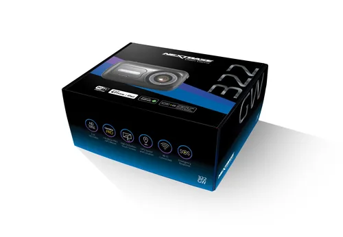 Nextbase 322GW HD WLAN Bluetooth Akku, Zigarettenanzünder Schwarz, Silber