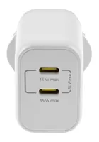 onit USB-Wandladegerät Dual 2C 35 W GaN Weiss - Ladeport Output: 2x USB-C 35W - Detailfarbe: Weiss - USB Ladeanschluss: 2