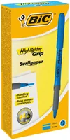 BIC Highlighter Grip marker 12 pc(s) Chisel tip Blue