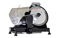 Kibernetik Schneidemaschine AM250S Schwarz - Ausstattung: Schleifgerät - Detailfarbe: Schwarz - Leistung: 320 W - Gerätetyp: Aufschnittmaschine - Schnittstärke: 0 bis 12 mm - Verwendung: Aufschnitt