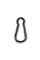 Meister Karabinerhaken Ø 4 mm, 40 mm, 20 kg, 1 Stück - Eigenschaften: Keine Eigenschaft - Länge: 0.04 m - Durchmesser: 4 mm - Material: Verzinkt - Stahl - Detailfarbe: Edelstahl - Produkttyp: Karabinerhaken