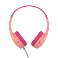 Belkin On-Ear-Kopfhörer SoundForm Mini Pink - Detailfarbe: Pink - Kopfhörer Ausstattung: Mikrofon - Verbindungsmöglichkeiten: 3 -5 mm Klinke (Klinkenstecker) - Kabelgebunden - Einsatzbereich: Kinderkopfhörer - Trageart: On-Ear (Ohraufliegend) - Kopfhörer 