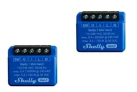 Shelly WLAN-Schalter Mini Gen3, 2 Stück - Detailfarbe: Blau - Produkttyp: Schaltaktoren - Protokoll: WLAN - Bluetooth - Systemkommunikation: Wireless - System-Kompatibilität: Google Assistant - Amazon Alexa