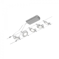 Paulmann CorDuo LED Seilsystem RoundMac Basisset 5 x 200 lm - Lampensockel: LED fest verbaut - Smart Home: Ja - Lichtfarbe: Warmweiss - Lichtstärke: 1000 lm - Dimmbar: nicht dimmbar - Anzahl Lampen: 5