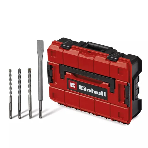 Einhell Schnurloser Bohrhammer TP-HD 18/28 Li BL+4 (1x3.0Ah+) - Produktkategorie: Bohrhammer - Werkzeugaufnahme: SDS-plus - Meisselfunktion: Ja - Akkusystem: Einhell Power X-Change - Schlagstärke (J): 3 J. - Max. Bohrdurchmesser Beton: 28 mm