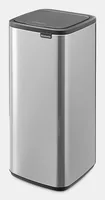 Brabantia Toucheimer Bo Touch Bin 30 l, Silber matt - Fassungsvermögen: 30 l - Höhe: 65 cm - Anzahl Behälter: 1 - Detailfarbe: Silber matt - Form: Eckig - Material: Stahl