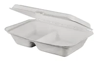 Weita Menübox 2-geteilt 50 Stück, Weiss - Detailfarbe: Weiss - Materialtyp: Pflanzliche Faser - Material: Zuckerrohrpulpe (Bagasse) - Verpackungseinheit: 50 Stück